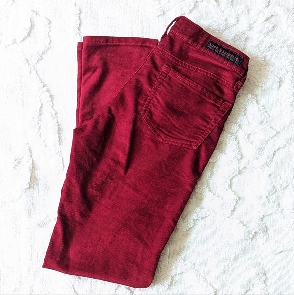 Rock and Republic Burgundy Berry red corduroy pants, size 4 - Picture 2 of 7